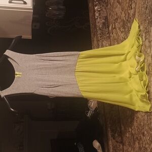 Girls Tank Top Style Dress Girls Medium Highlighter Gray